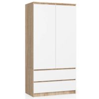 Ropero Moderno Ren Blanco Y Marron R&R MUEBLES