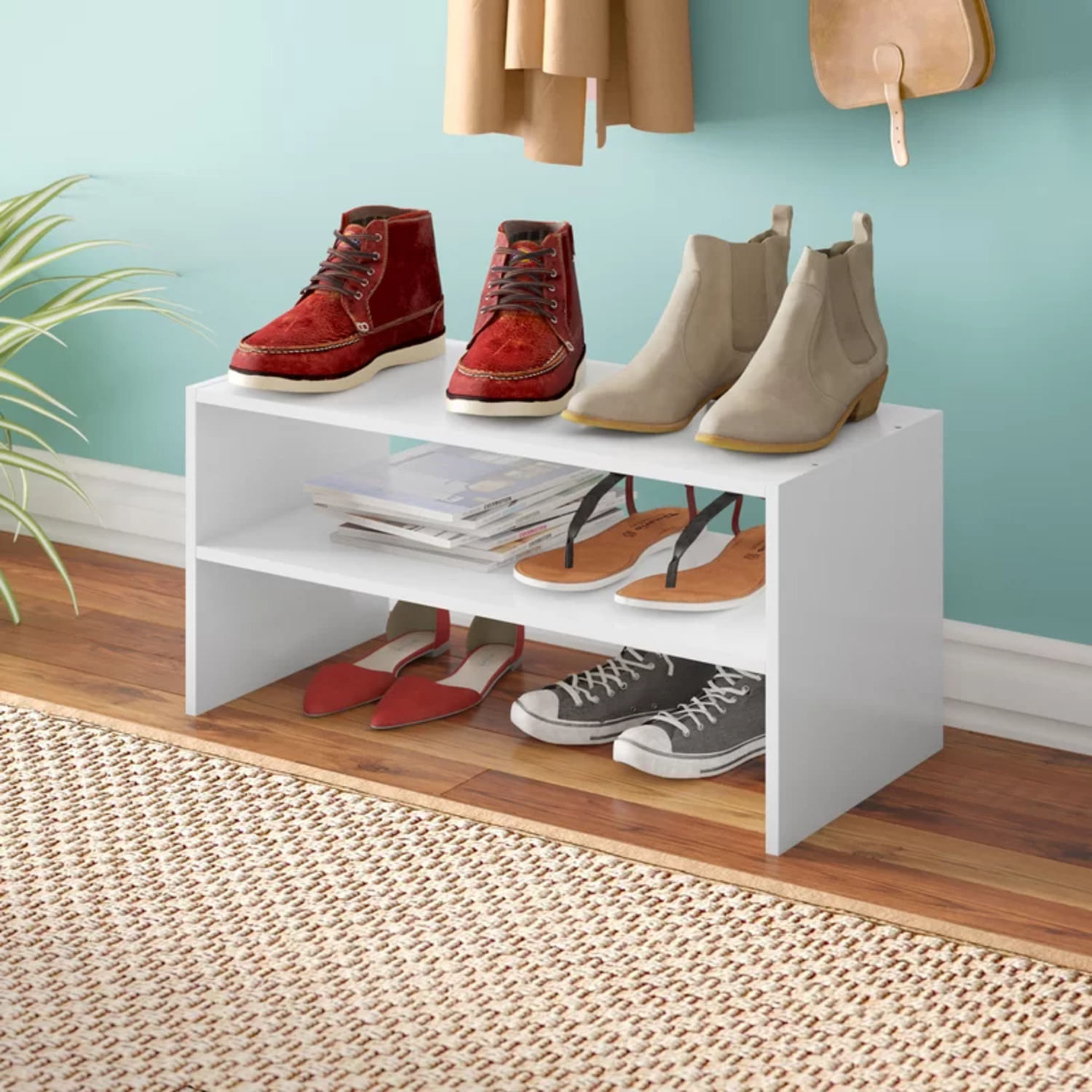 Zapatera Moderna Hoyos Blanco R&R MUEBLES