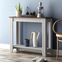 Mesa Consola Moderna Chaplin Gris/Marrón R&R MUEBLES