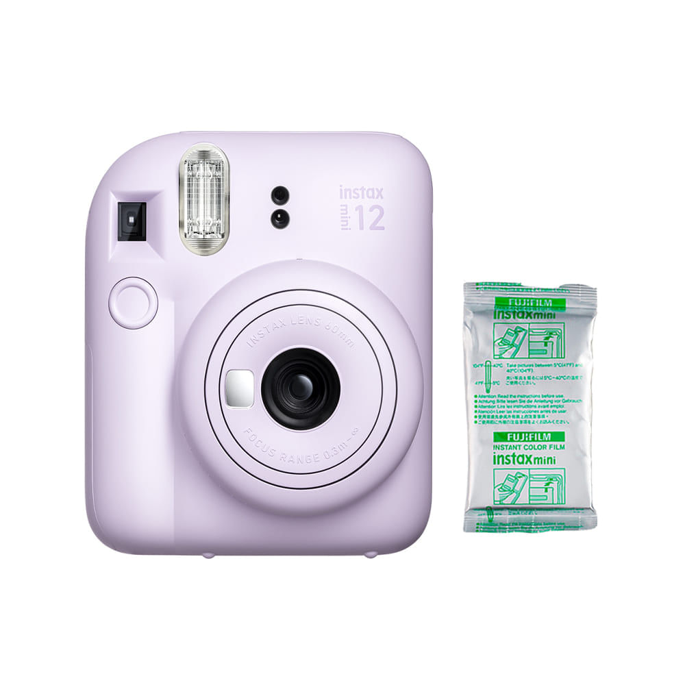 Camara Fujifilm Instax Mini 12 Lila + Pelicula x 10