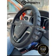 Funda de Timon de CUERO de Auto y Camioneta color NEGRO Entero con