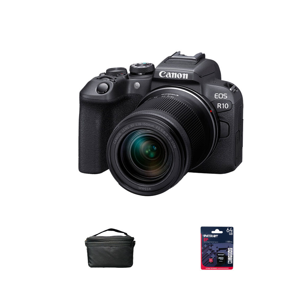 Camara Canon EOS R10 + RF-S 18-150mm f/5 - 6.3 IS STM (Gratis: Estuche + Mem.64GB)