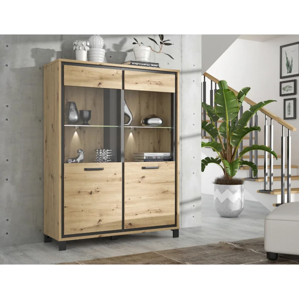 Vitrina Moderna Fern Marron R&R MUEBLES