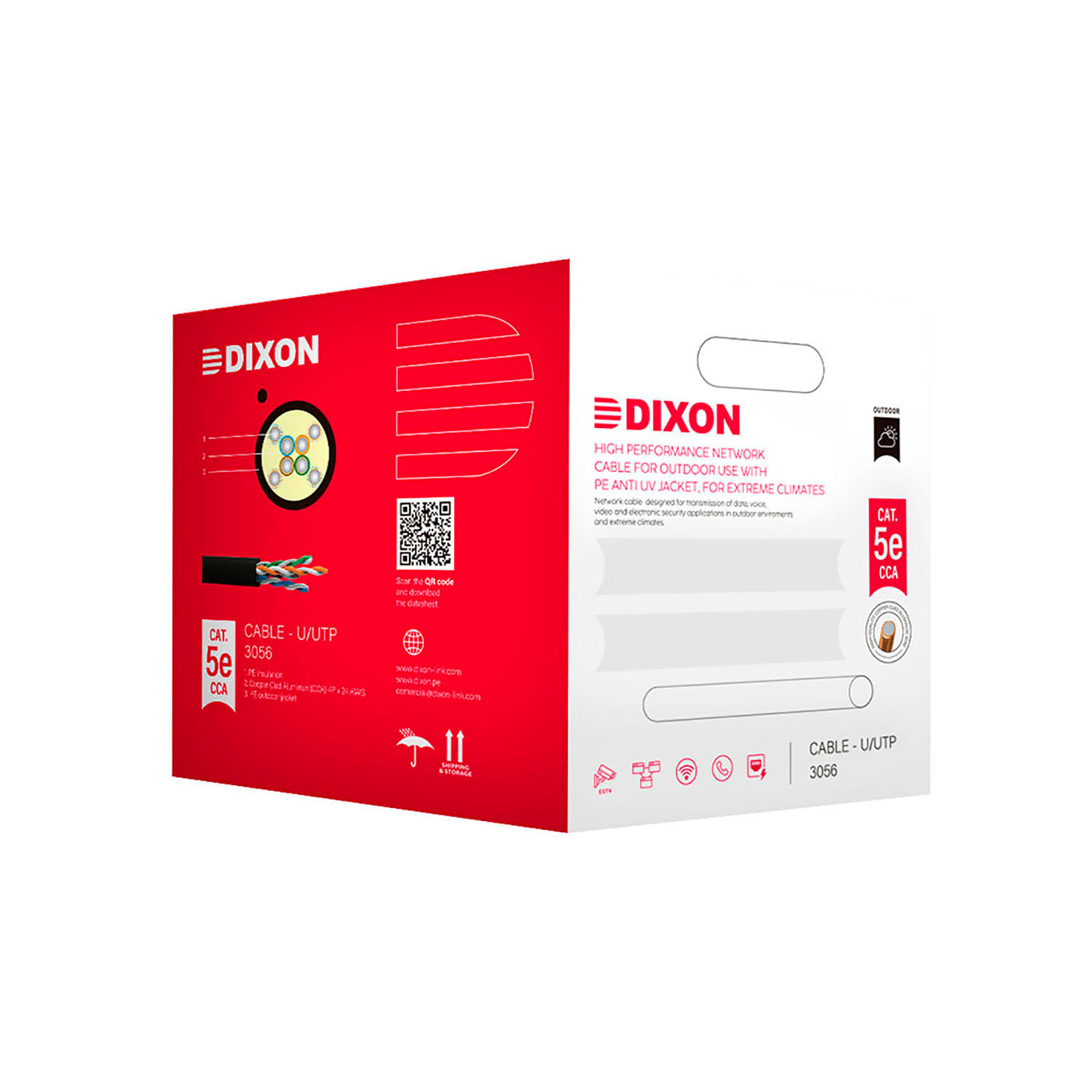 Rollo Cable Utp Cat 5e dixon x caja Serie 3056 Exterior 305m
