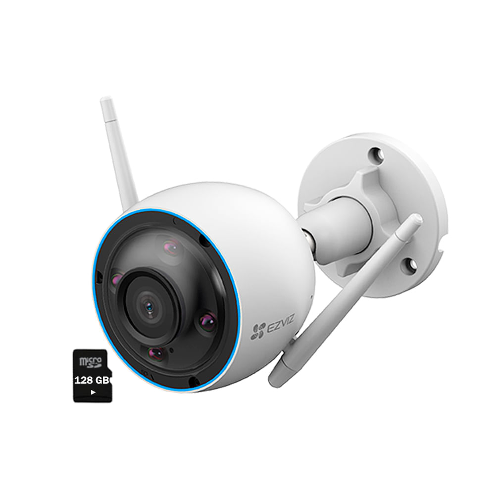 Cámara Seguridad Wifi Inalámbrica H3 3K 5MP Ezviz Exterior SD 128GB