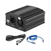 hantom Power 48V para micrófono condensador de estudio