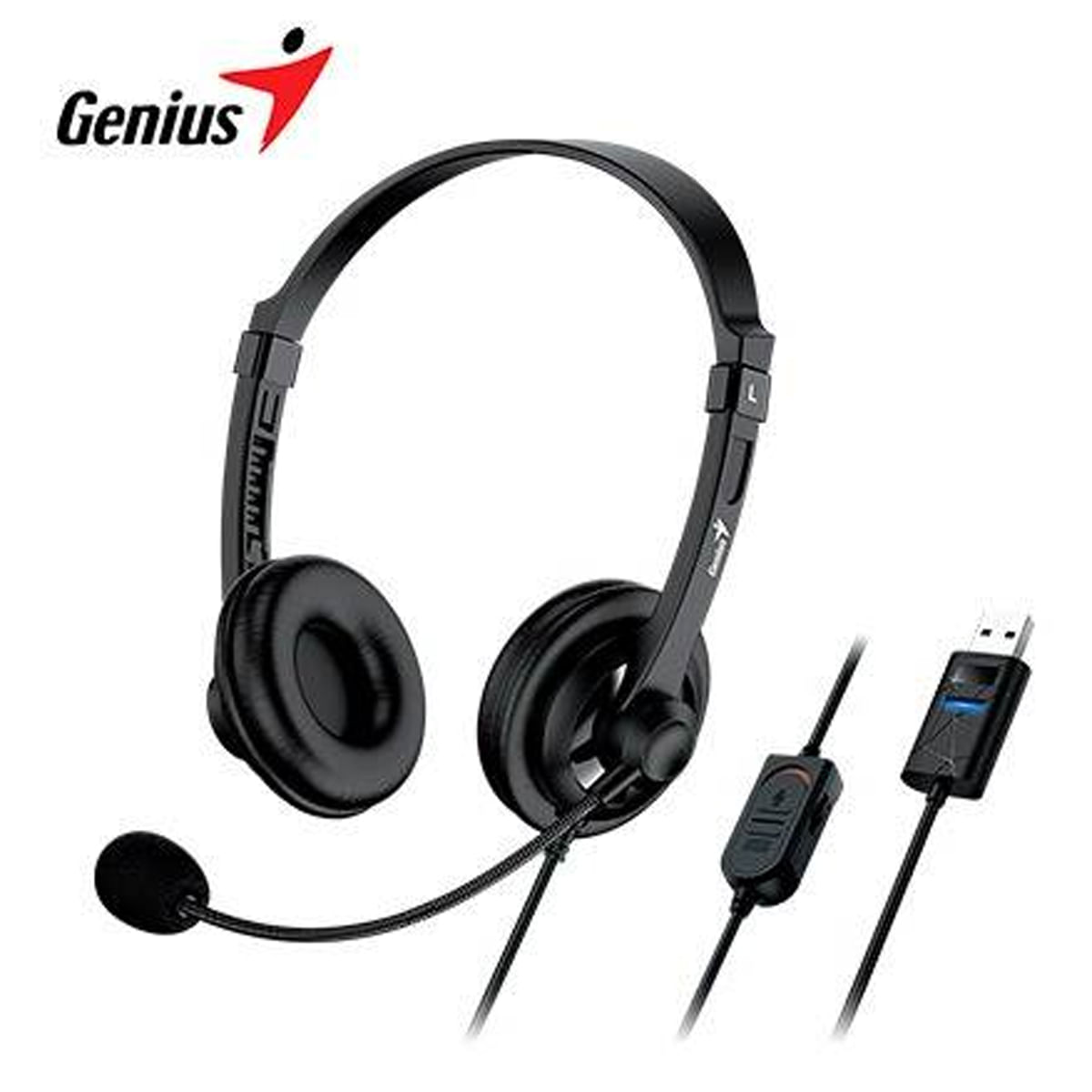 Audifono Con Microfono Genius Hs 230u Usb Black 31710021400