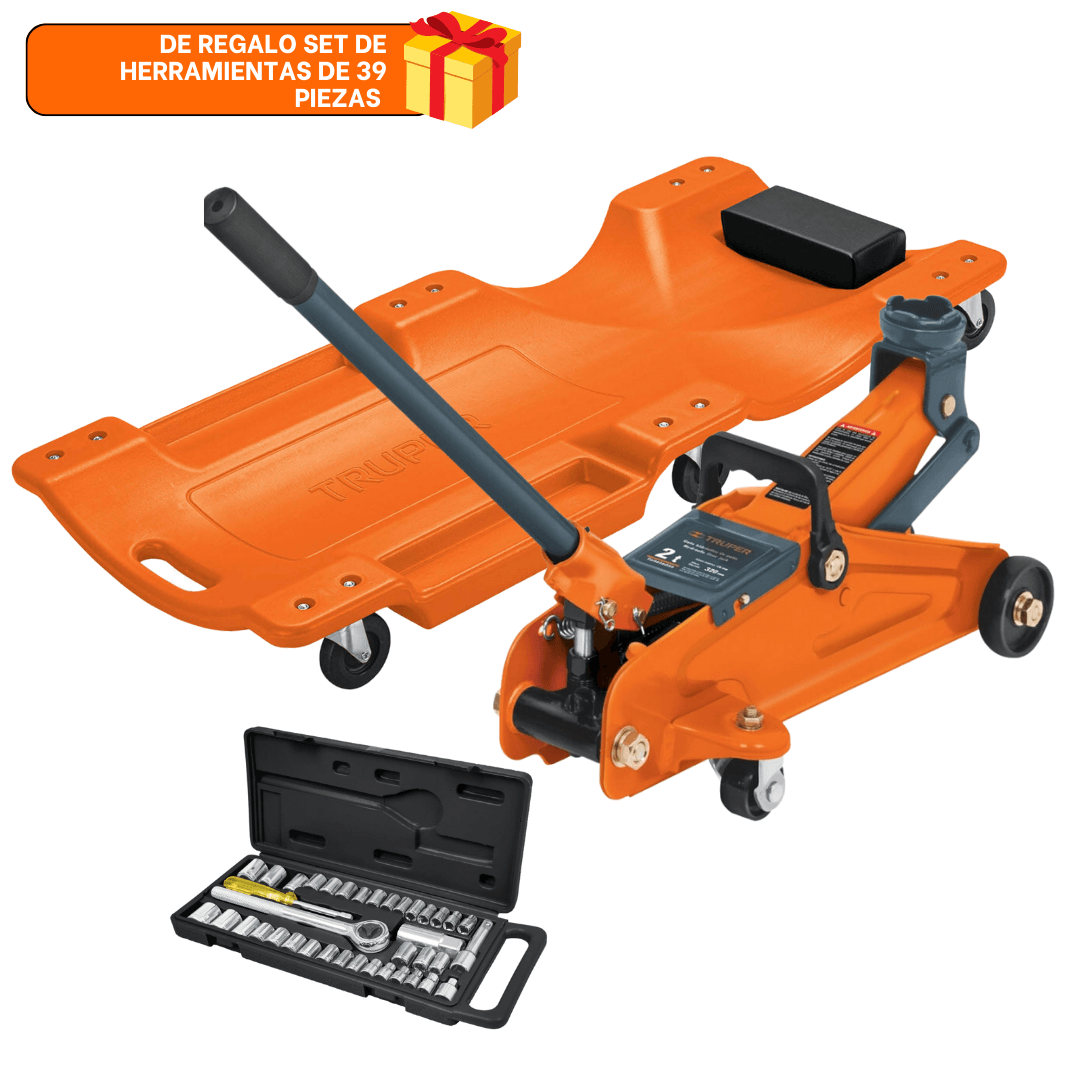 Combo Gata 2 T + Cama Plástico 40" para Mecánico
