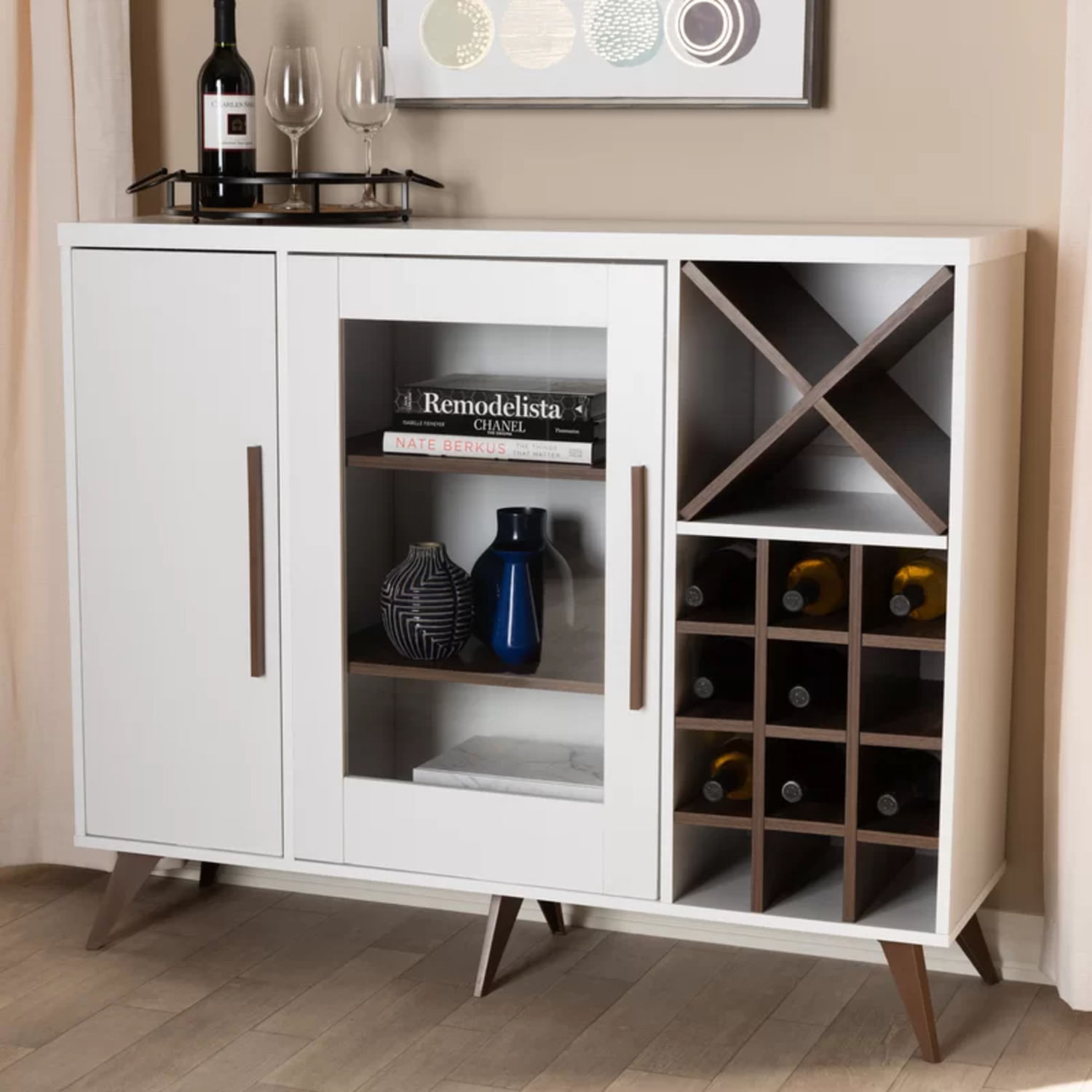 Mueble de Bar Moderno Lobatón Blanco R&R MUEBLES