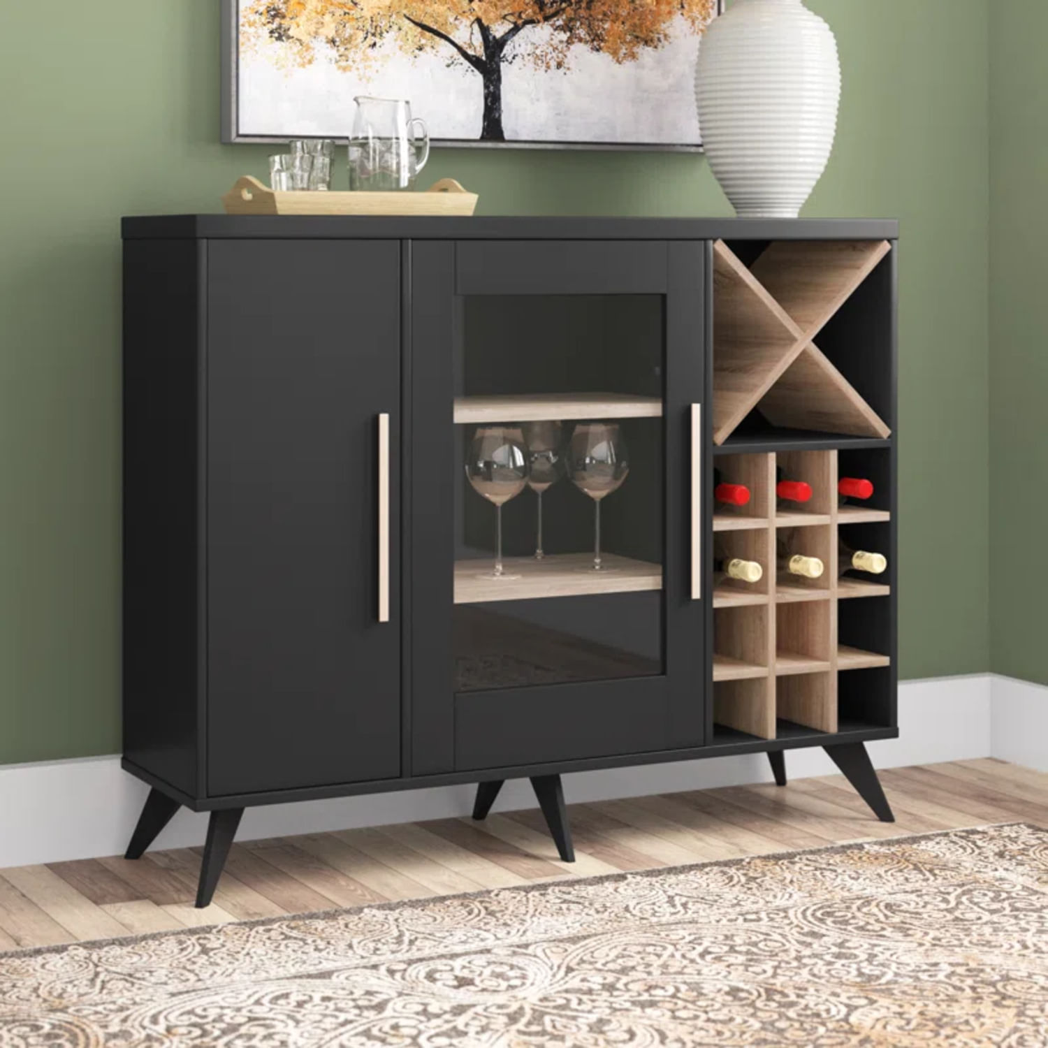 Mueble de Bar Moderno Lobatón Negro R&R MUEBLES