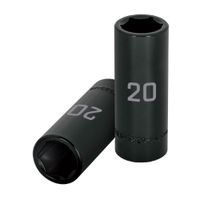 Dado de impacto 1 /2"" largo 6 puntas 20 mm, Truper