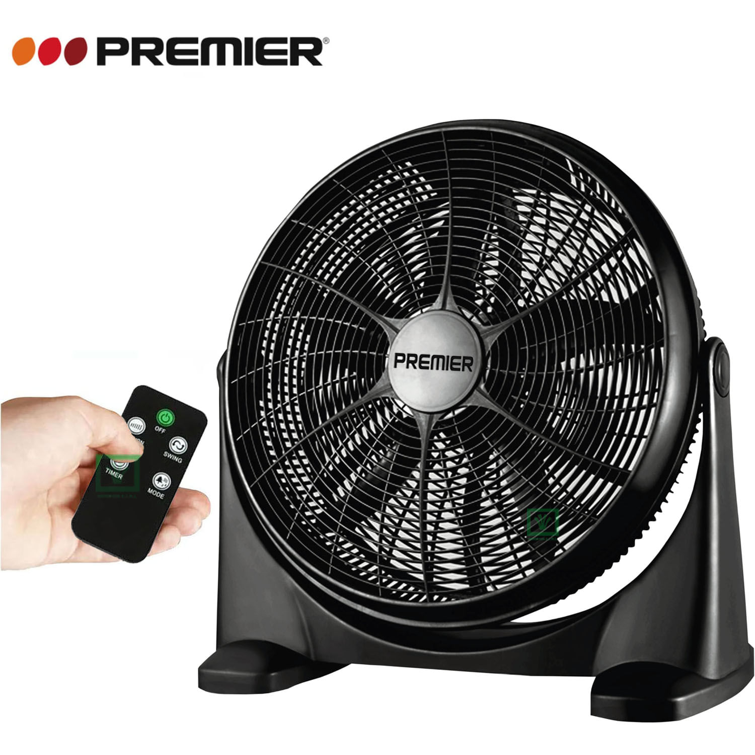 Ventilador De Piso Premier Con Control Remoto 20"" 100 Watts
