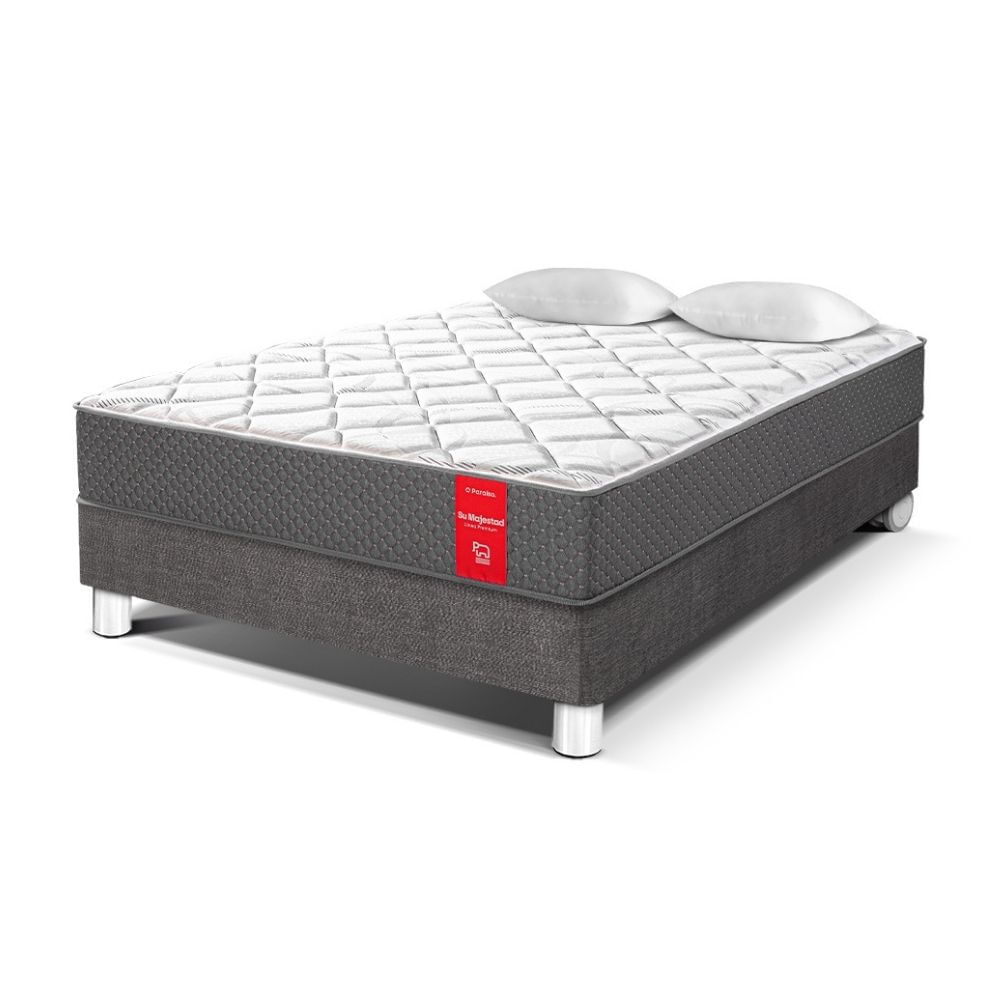 Cama Paraíso Su Majestad 2 Plazas Charcoal