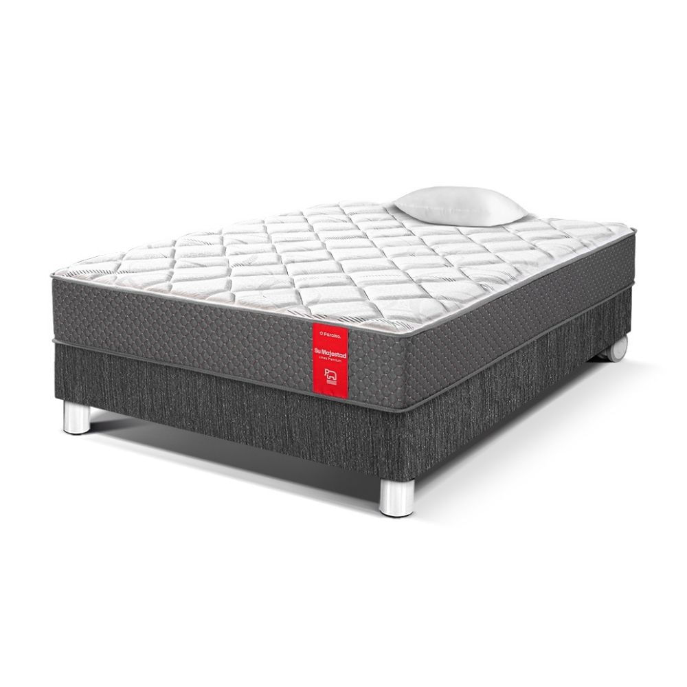 Cama Paraíso Su Majestad 1.5 Plazas Charcoal