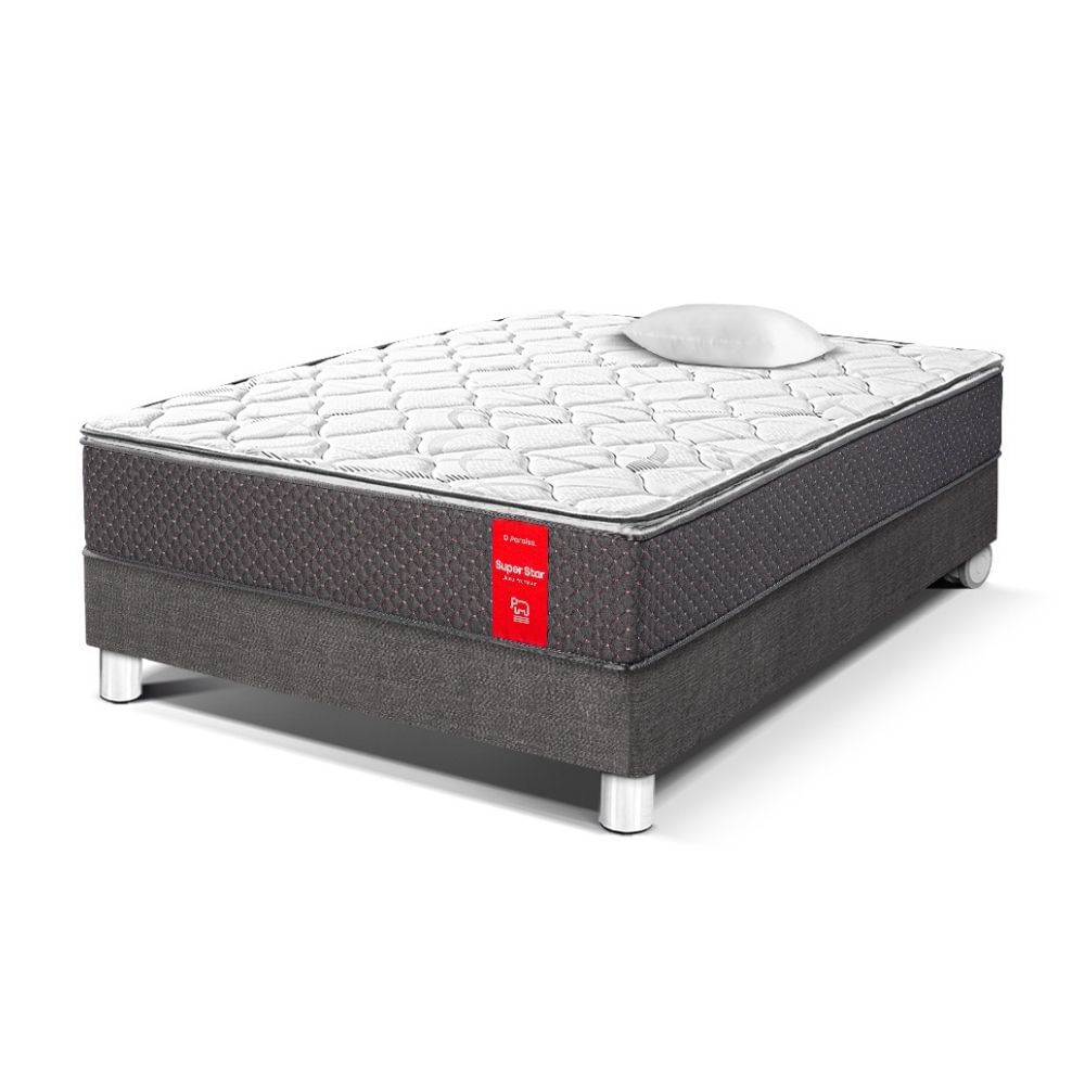 Cama Super Star 1.5 plazas Acero Paraiso