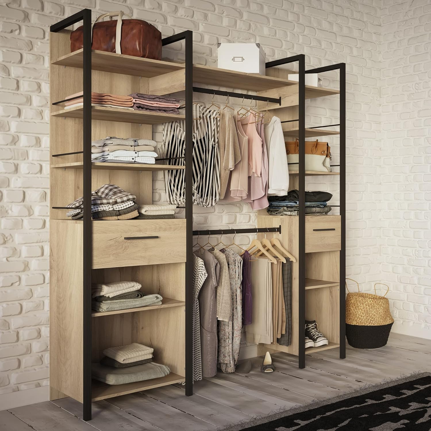 Armario Organizador estilo Industrial Navy color Marrón TU MESITA