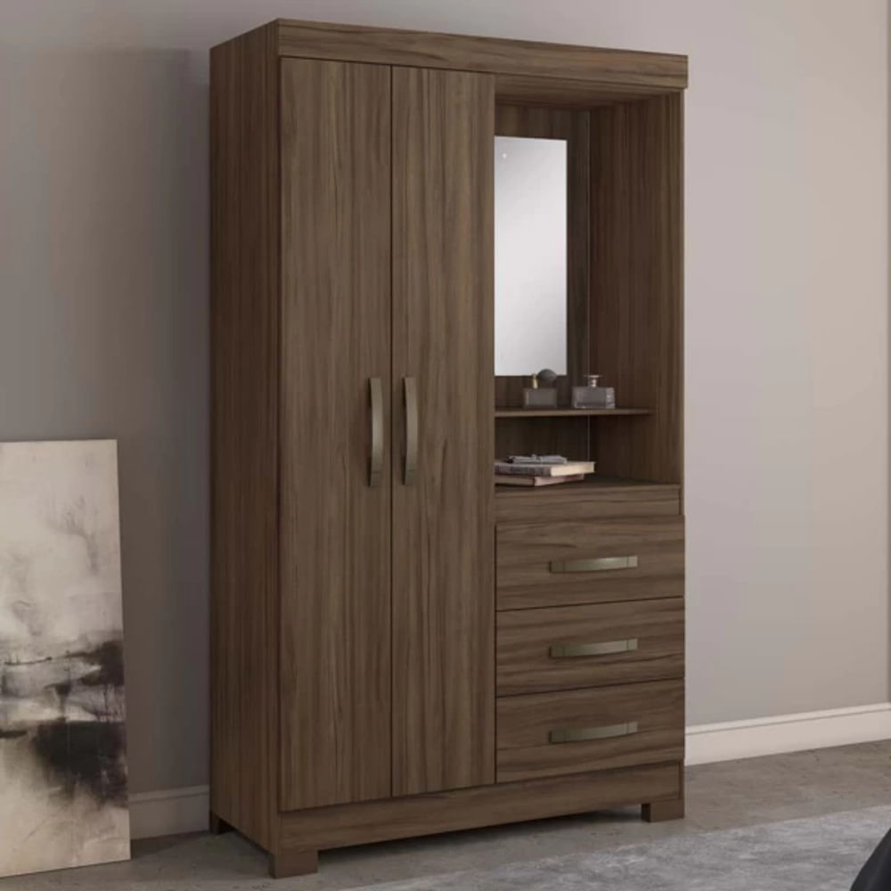 Armario con Espejo Hilton color Marrón TU MESITA