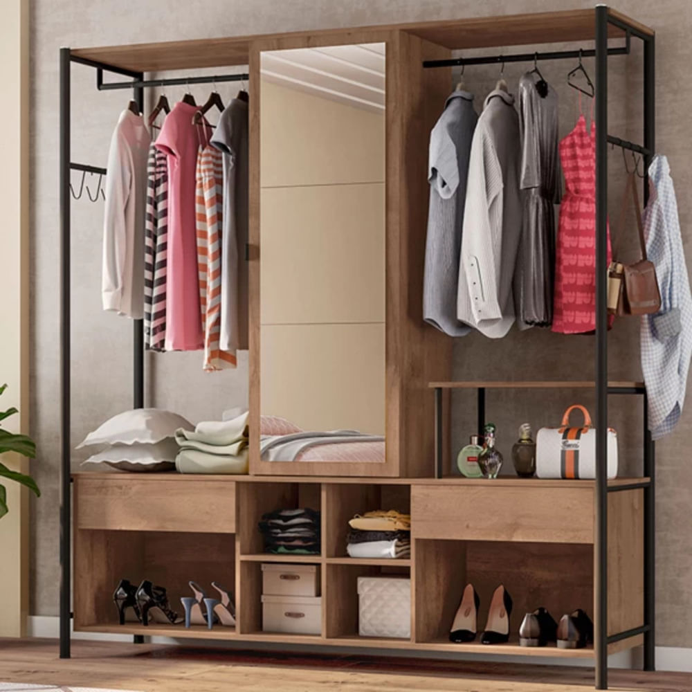 Ropero Armario Moderno Barcelona con Espejo TU MESITA