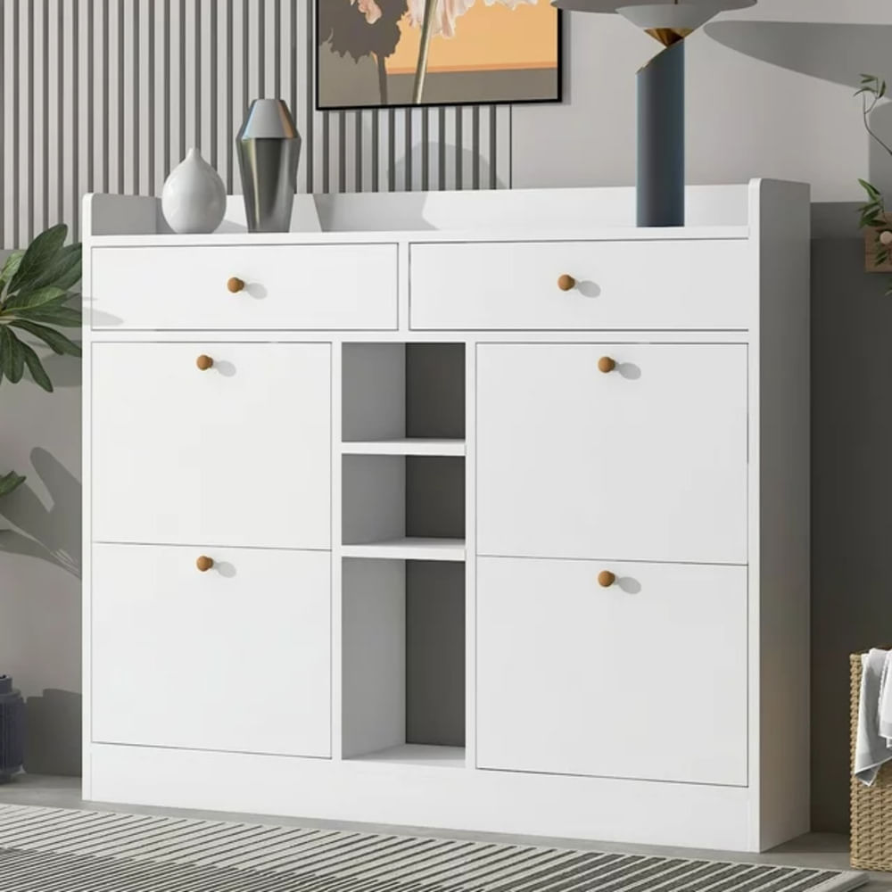 Zapatera Recibidor Sparza color Blanco TU MESITA