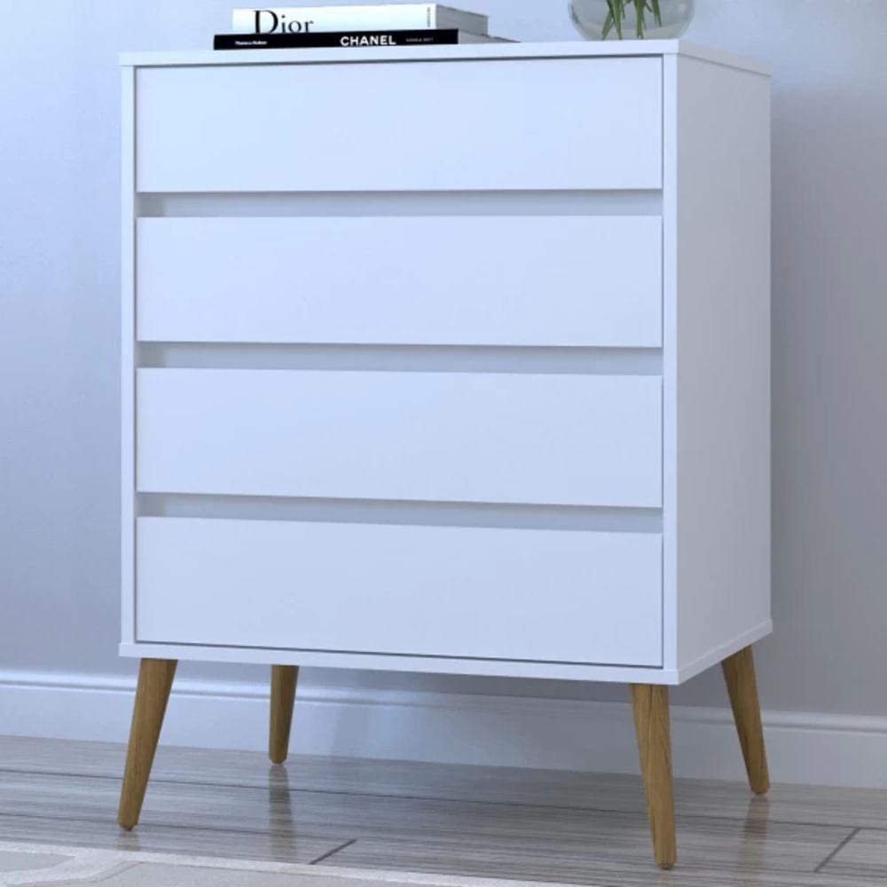 Cómoda Multiusos Fiorentina color Blanco 4 cajones TU MESITA