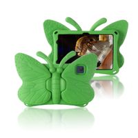 Funda para Lenovo Tab M10 HD 2da Gen 10.1"" de Goma Mariposa Verde Resistente a Caidas y Golpes