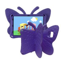 Funda para Tab A7 Lite 8.7"" de Goma Mariposa Morada Antishock Resistente a Caidas y Golpes