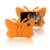 Funda para Tab S6 Lite 10.4"" de Goma Mariposa Naranja Antishock Resistente a Caidas y Golpes
