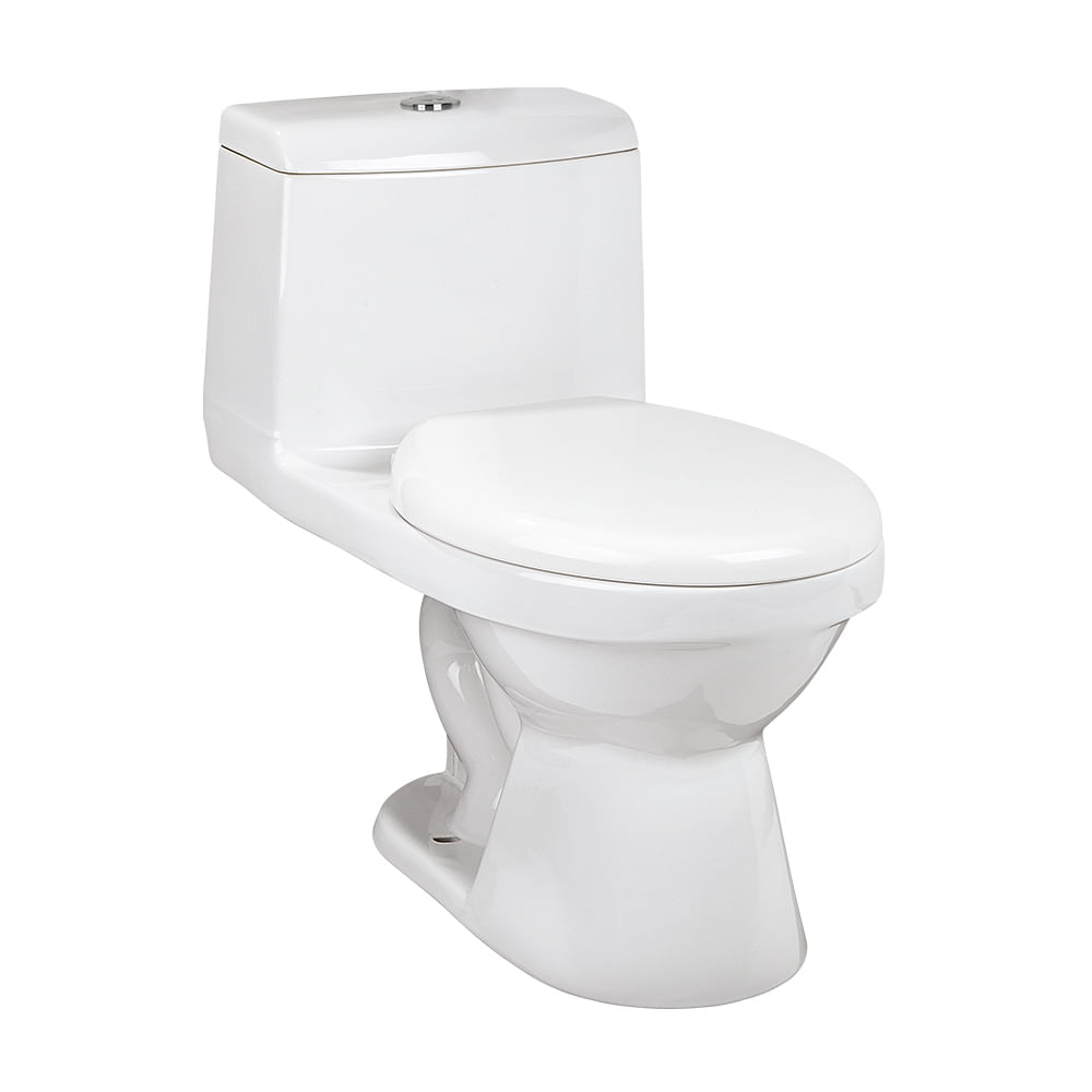 Inodoro One Piece Cerámico Trebol Savona Lux Puls Blanco