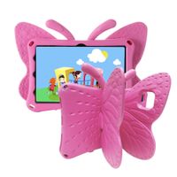 Funda para Lenovo Tab M8 HD 8"" de Goma Mariposa Fucsia Antishock Resistente a Caidas y Golpes