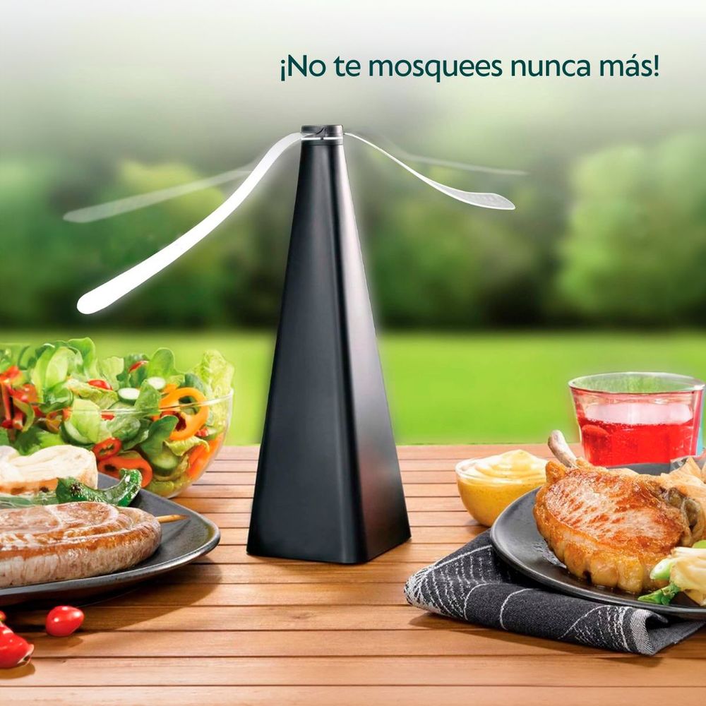 Mata Moscas Ventilador De Mosca Para Mesas, Comida Interior Y Exterior,  Ventilador Portátil Para Mantener Las Moscas Lejos De Tu Comida (2  Unidades), Color Negro Mata Mosquitos