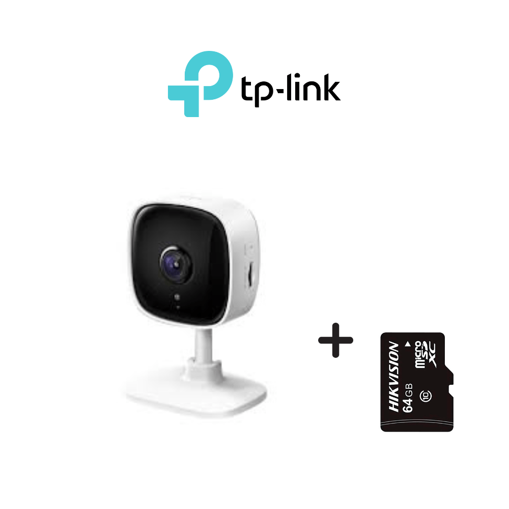 Cámara de seguridad wifi 2K para interiores Tapo-C110 + SD 64 GB- Tp-Link