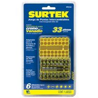 Juego De 33 Puntas Intercambiables Surtek Surtpfc33