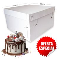 100 Cajas de Torta Pastel de 20 cm. para Repostería