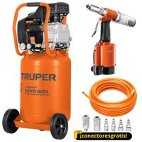 Compresor vertical 50L Remachadora neumática 316 Truper