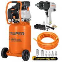 Compresora de aire vertical 50L Kit taladro neumático llave de impacto