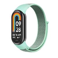Correa nylon para miBand 8 celeste con gris
