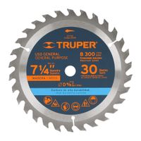 Disco para Sierra Circular 7 ¼""  30 Dientes Truper 18318