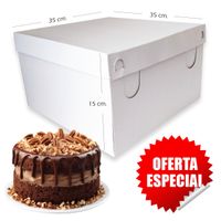 100 Cajas de Torta Pastel de 35 cm. para Repostería