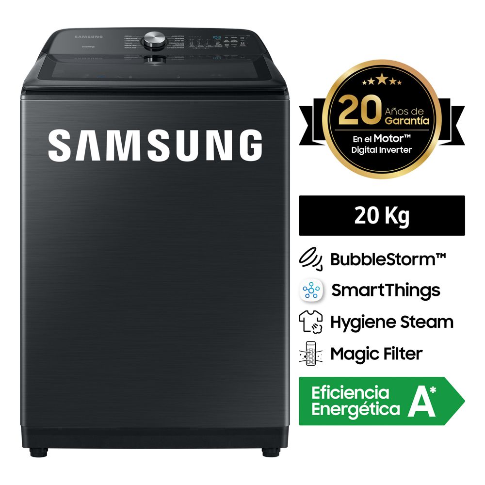 Lavadora Bubble Smart 20Kg WA20A8377GV/PE Negra