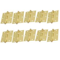 Bisagra 3""x3"" acero latonado, redonda, Hermex 10 unidades