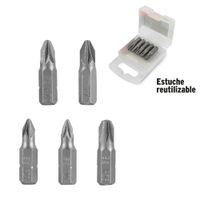 Kit Puntas pozidriv combinadas largo 1"", 5 unidades Expert