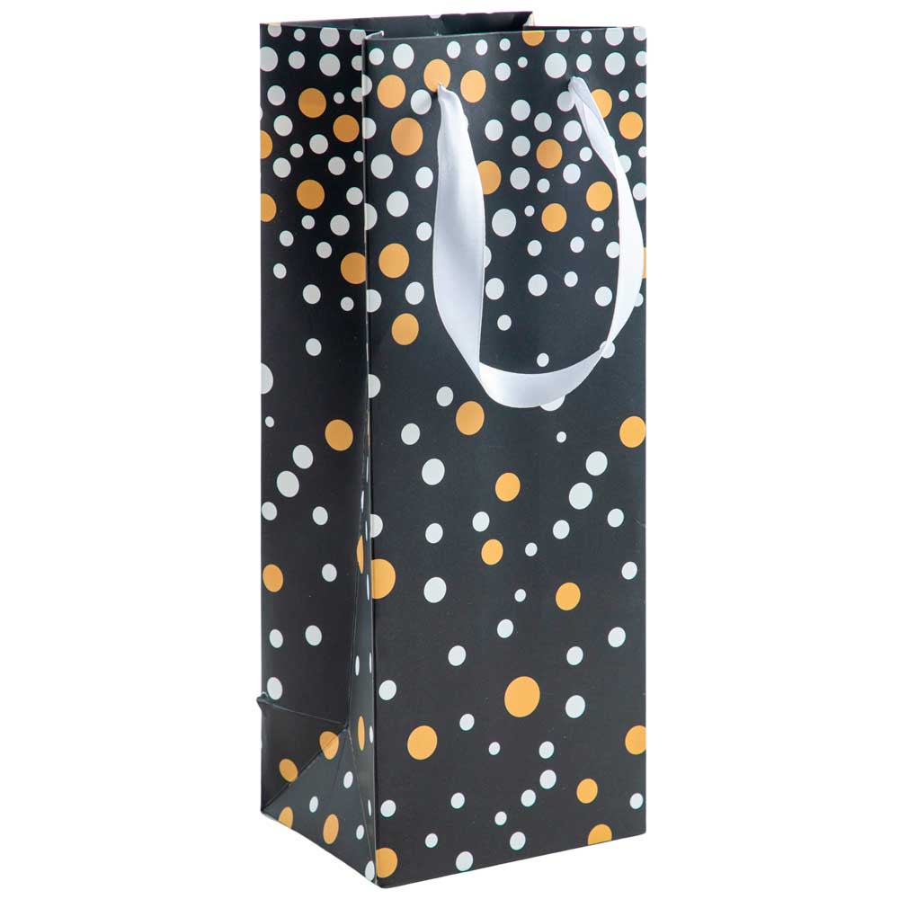Bolsa de Regalo CLASS&WORK Para Vino Negro-Dorado