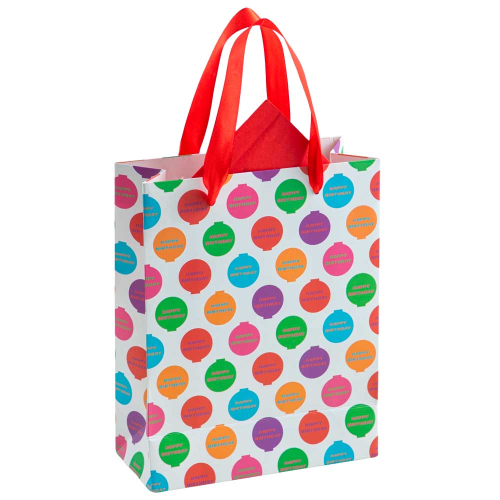 Bolsa de Regalo CLASS&WORK Blanca Bolas Mediana
