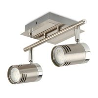 Barra LED Daniela GU10 Cromo Satinado 3W 2 Luces Orange