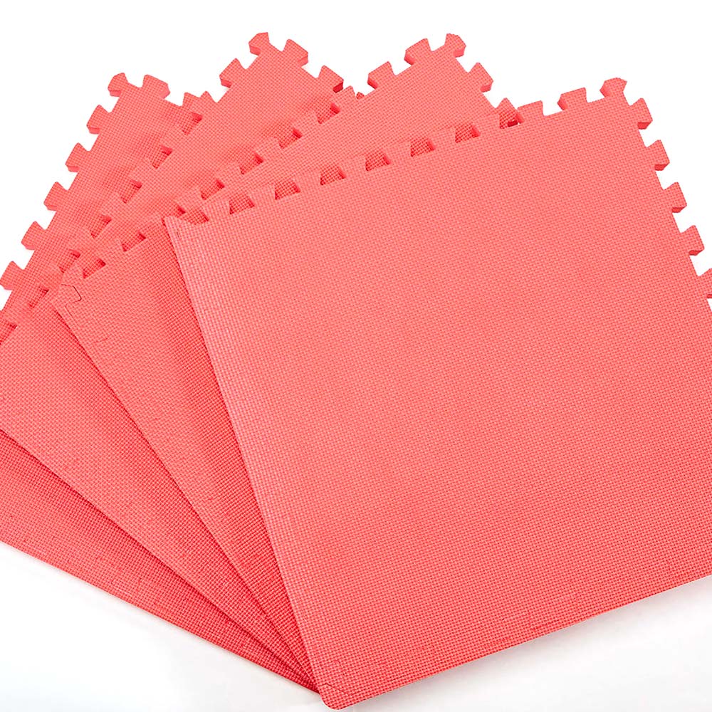 Piso Microporoso Orange 4 Piezas Rojo Antideslizante