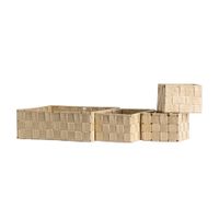 Cestas Decorativas Orange Set x 4 Beige Mate de Poliéster
