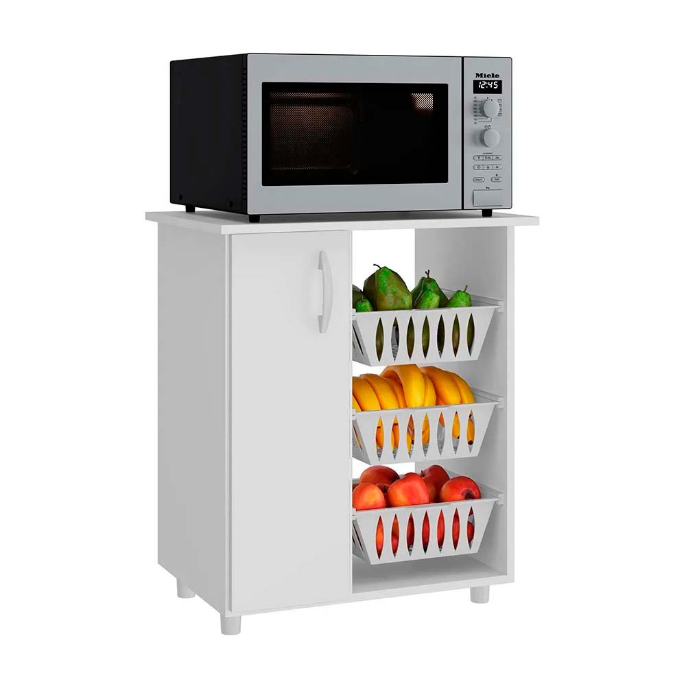 Mueble multiuso para microondas Dalia MDP 1 Puerta Blanco Orange