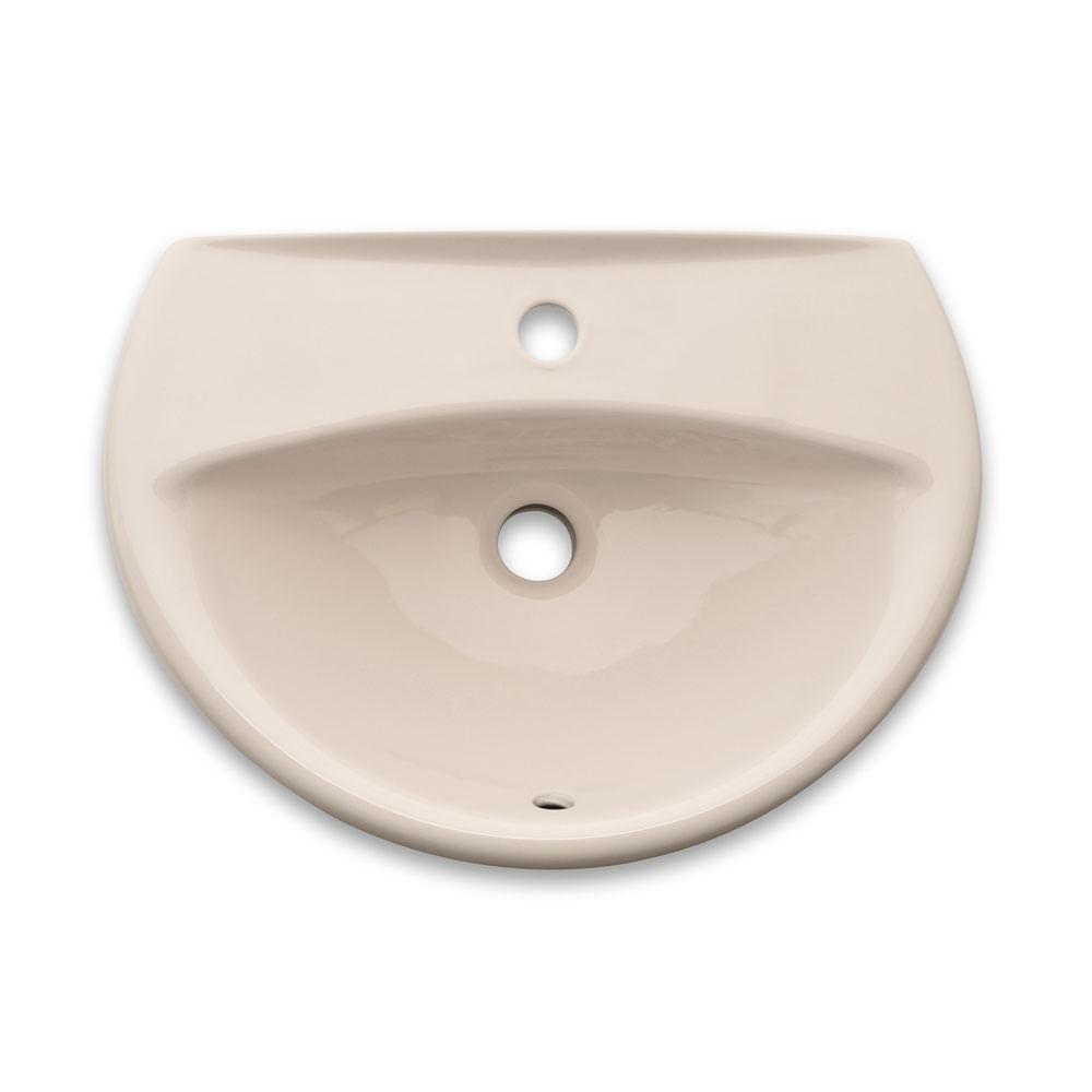 Lavatorio Ovalado Loza Vitrificada Trebol Fontana Boné Beige de 45.5cm