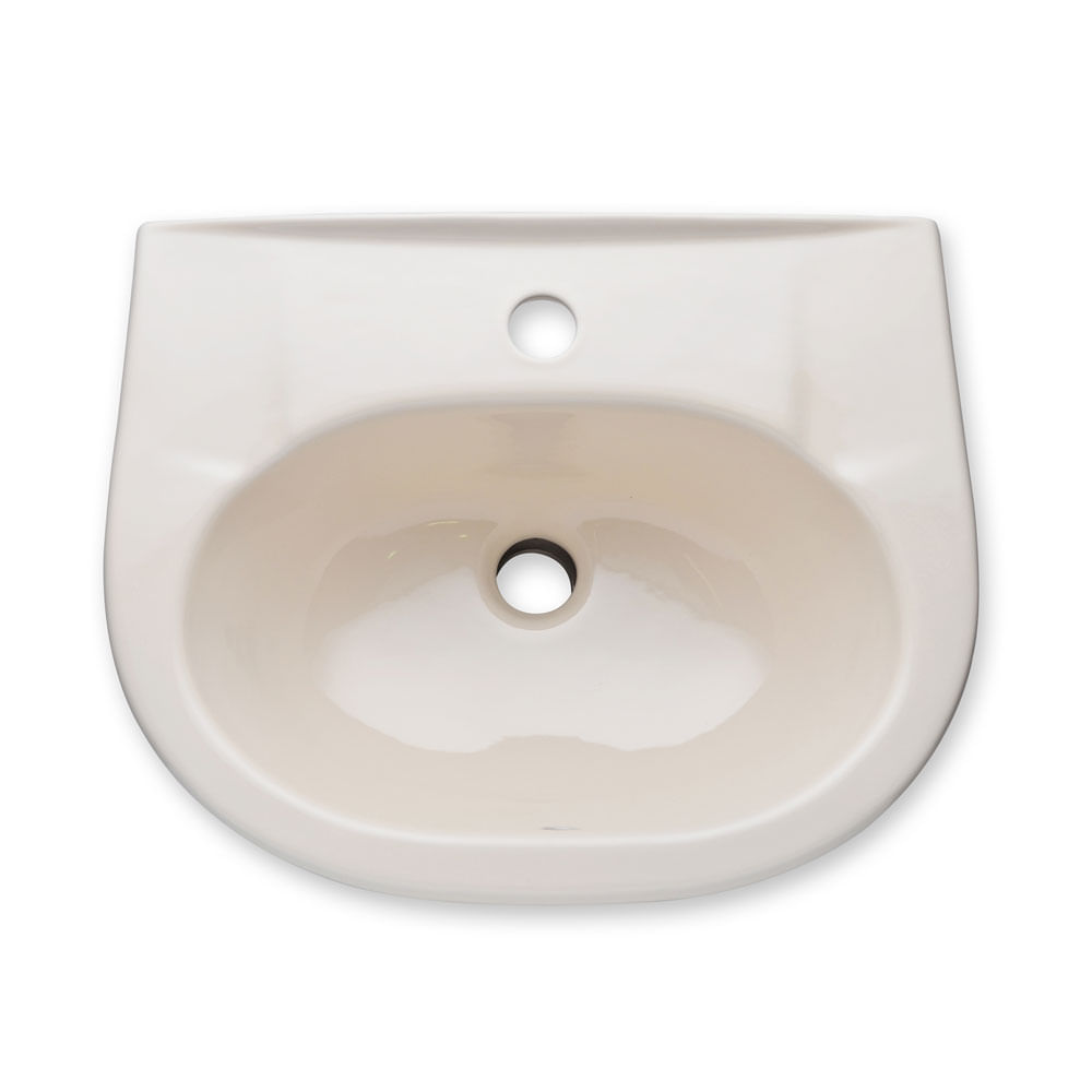 Lavatorio Loza Vitrificada Trebol Modelo Máncora Beige Boné 45.5cm