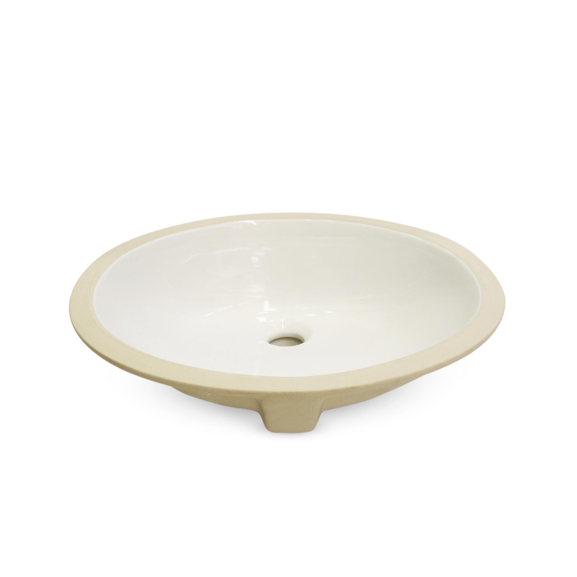 Ovalín de Loza circular Brillante Mimbell Blanco Trebol